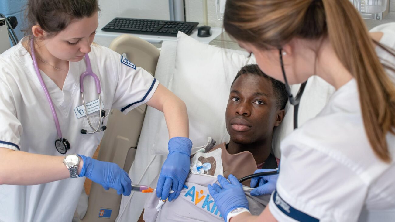 The Avline lets learners practice central line care in a safe environment.