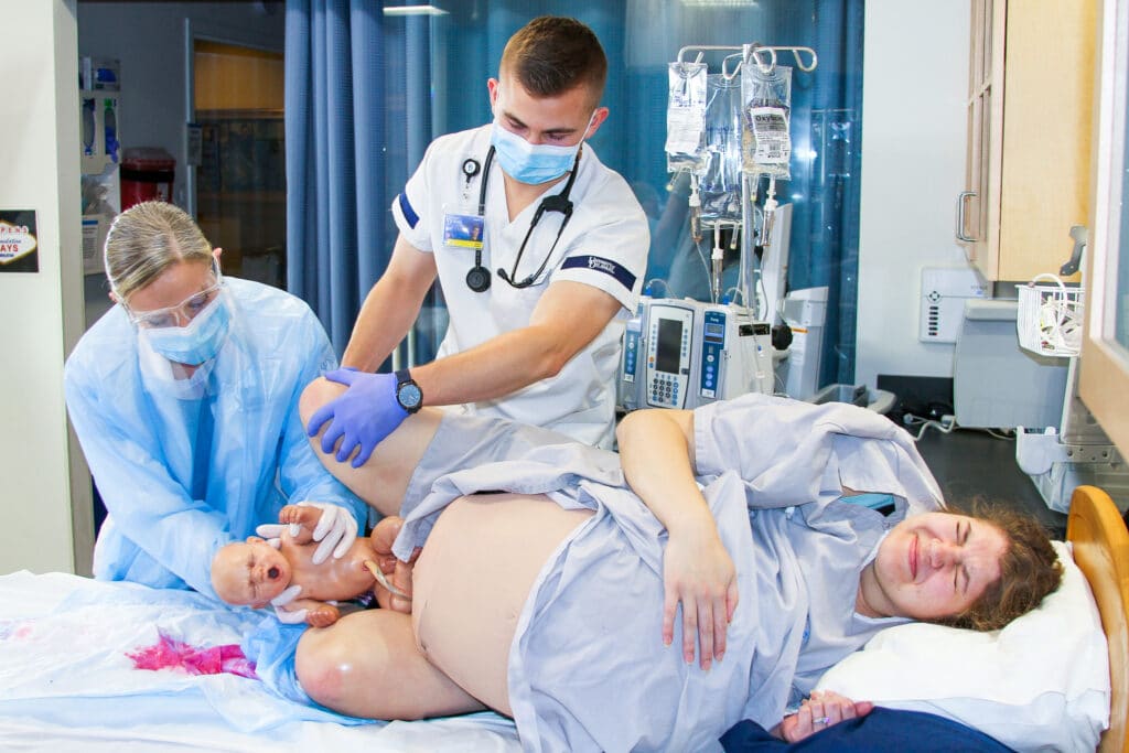Avbirth, the world's only fully-automated, wearable birthing simulator in practice.